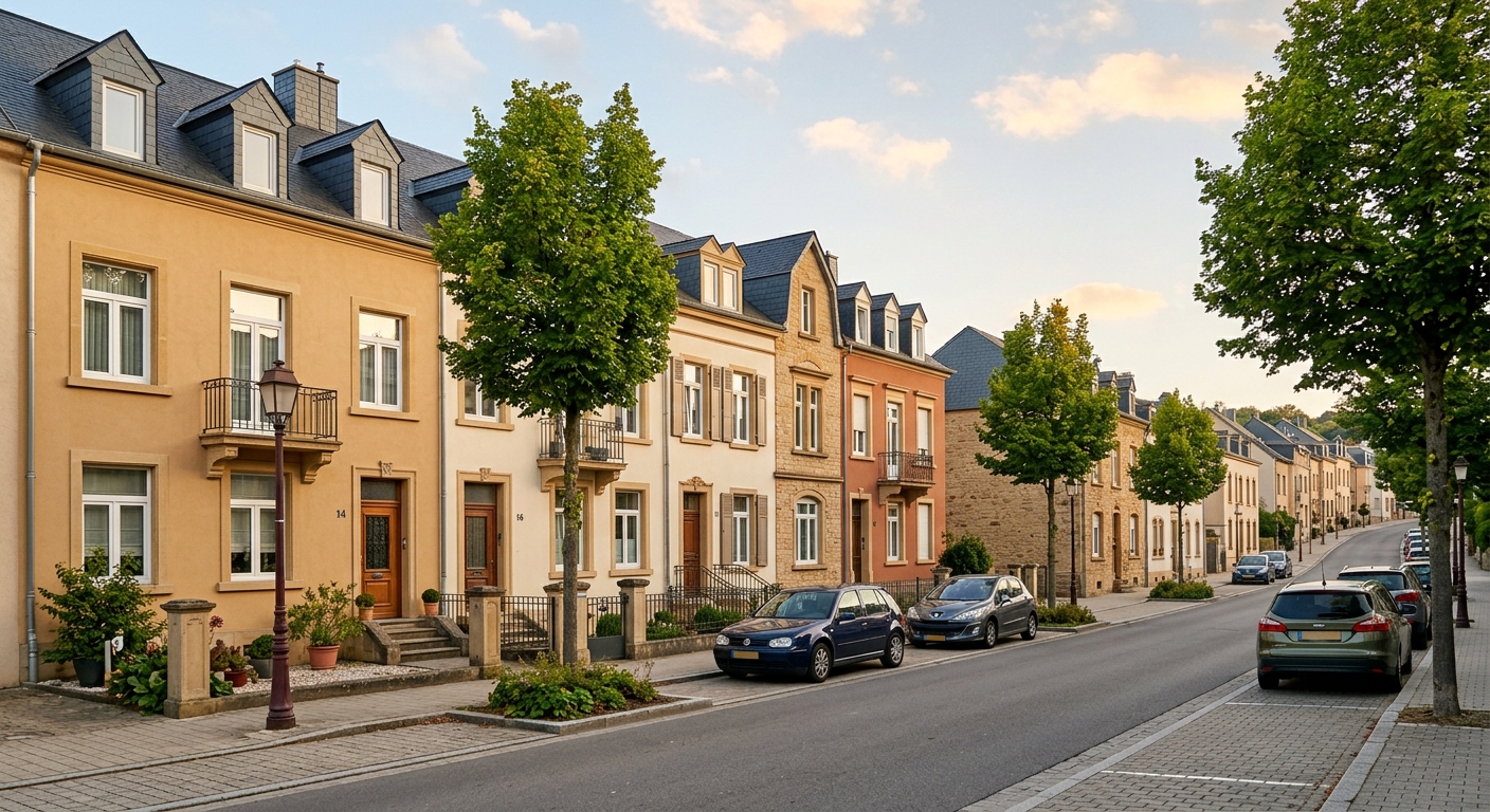 Rue résidentielle à Differdange